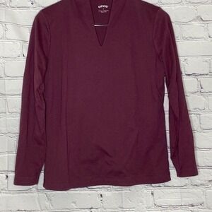 orvis v neck longsleeve knit shirt sz M